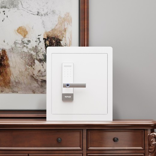 White Fingerprint Home Safe With LED Light Internal, Luxury Closet Safe, 1.6 Cubic Feet, RPNB RPHS45W