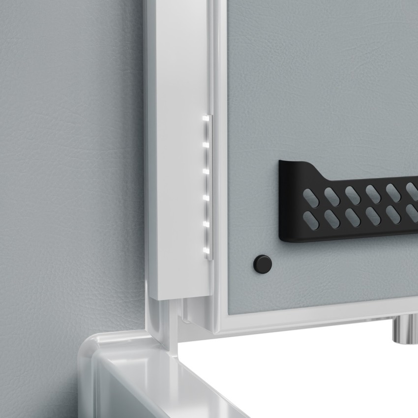 White Fingerprint Home Safe With LED Light Internal, Luxury Closet Safe, 1.6 Cubic Feet, RPNB RPHS45W