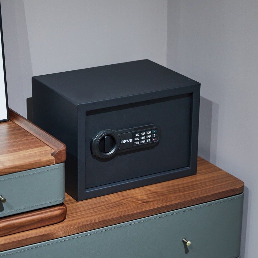 Compact Security Safe With Combination Lock, Personal Steel Safe Box, 0.5 Cubic Feet, RPNB-RP25ESA