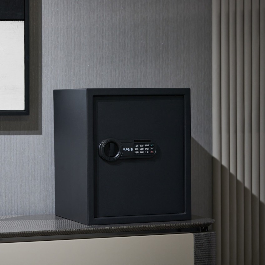 Home Storage Safe with Two Security Live Bolts, Small Jewelry Safe, 1.5 Cubic Feet, RPNB RP42ESA